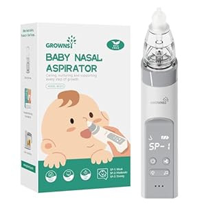 GROWNSY Nasal Aspirator for Baby, Baby Nose Sucker Pro with 3 Soft Silicone Tips, Adjustable Suct... | Amazon (US)