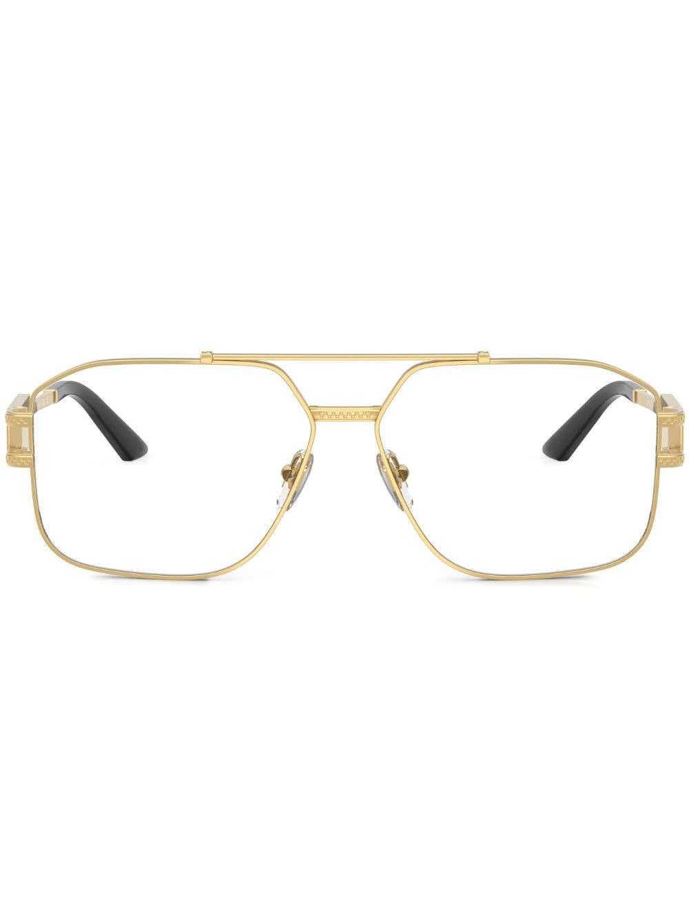 Versace Eyewear pilot-frame glasses - Gold | Farfetch Global