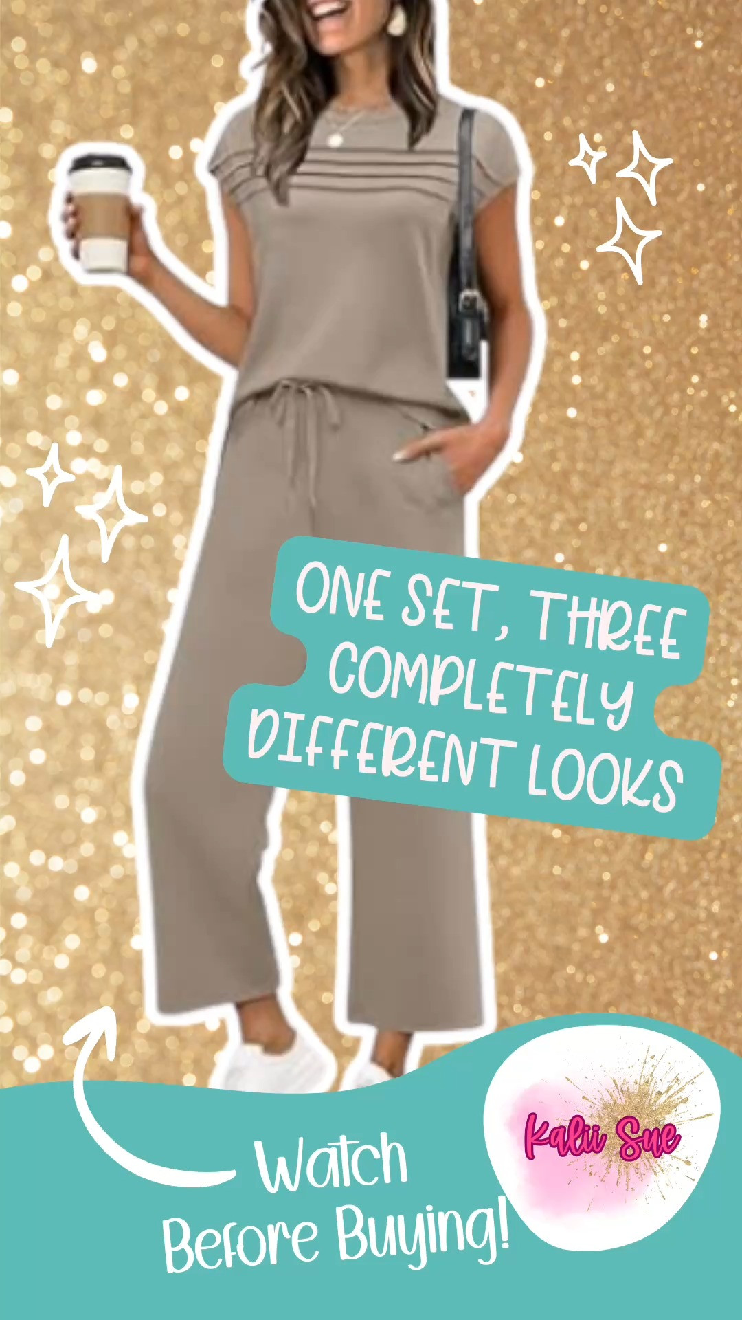Okay sets girlies pay attention because this one is different — and I'm going to show you why. The WIHOLL two piece has a sleeveless top with the most adorable front pleats that instantly make it look more intentional than your average lounge set, paired with wide leg cropped pants with pockets and a drawstring waist.
But here's what I love most about this one: the styling range. On its own it's a cute, effortless summer set. Throw a blazer over it and suddenly it's a whole work outfit. Add a jean jacket and you've got a completely different casual look. Same set, three vibes, zero extra effort — which is exactly the kind of math I am here for.
It works spring, summer, AND fall which means you're going to get serious mileage out of this one. If you've been looking for a set that does more than just sit around the house looking cute — this is it. Linked on my storefront! 💕
I only share what I'm actually obsessed with — and this one made the cut. Go grab it! 

 