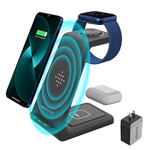 3 in 1 Wireless Charging Station for Multiple Devices Qi Wireless Certified - Apple Watch Charger 7, | Amazon (US)