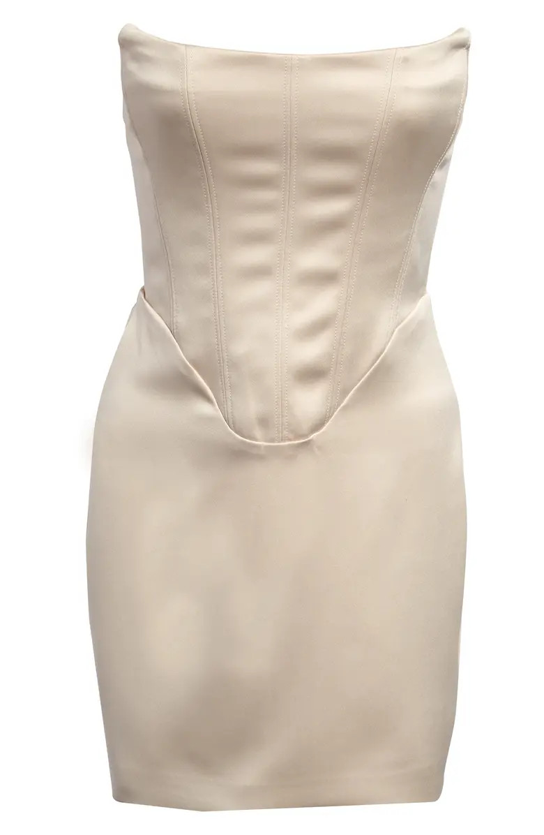 Magdalena Corset Strapless Satin Minidress | Nordstrom