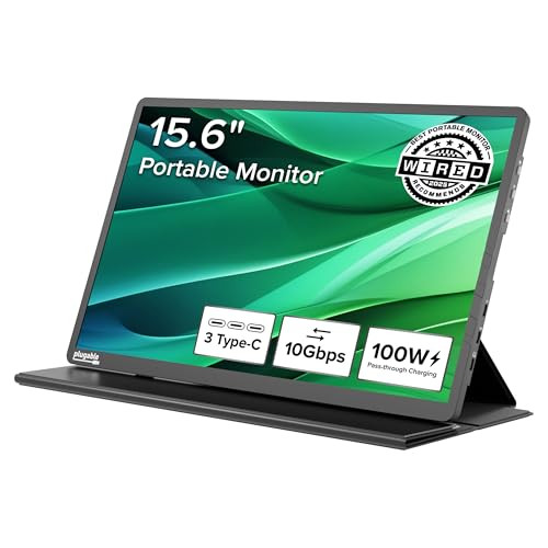 Plugable USB C Portable Monitor 15.6 Inch, 100W Pass-Through Charging for Your Laptop Smartphone ... | Amazon (US)