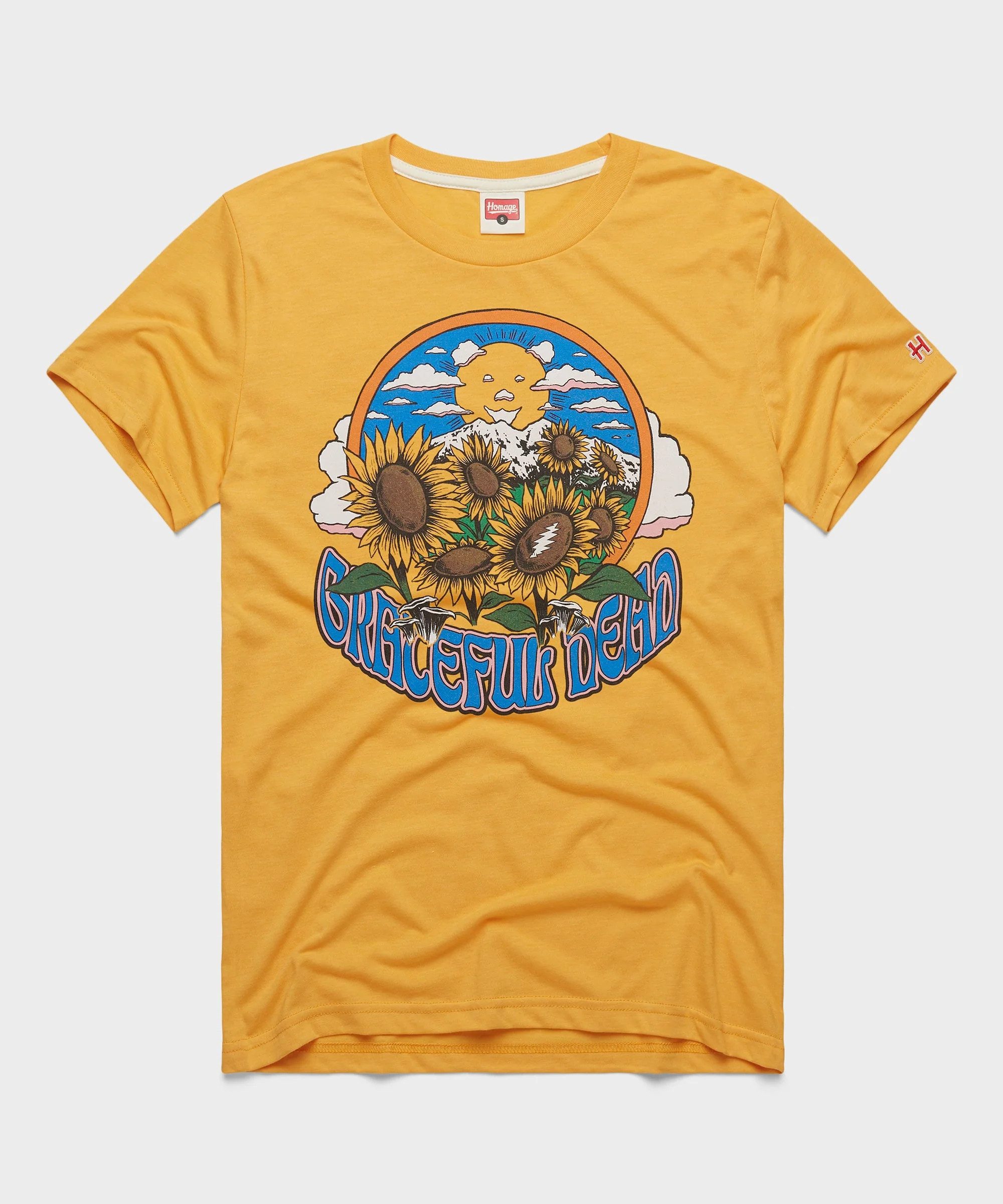 Grateful Dead Sunflowers | Retro Grateful Dead Music T-Shirt | Homage