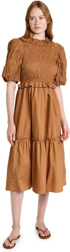 MOON RIVER Women's Smocked Dress | Amazon (US)