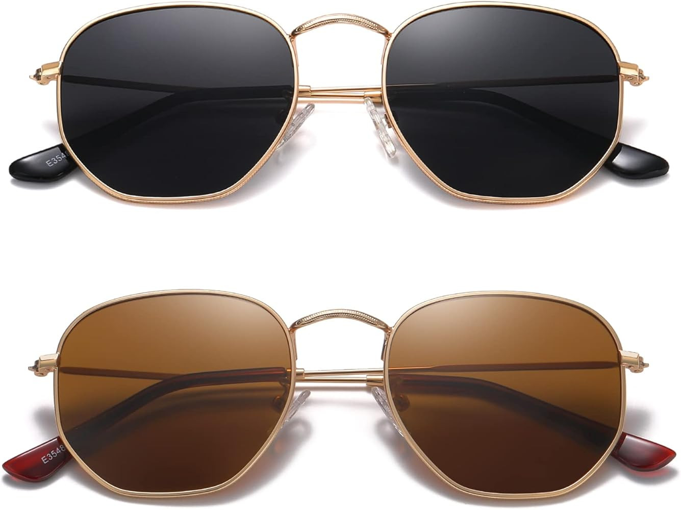 MEETSUN Polarized Hexagon Sunglasses for Women Men Polygon Square Sun Glasses UV400 Protection Me... | Amazon (US)