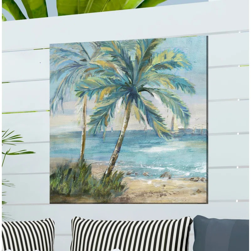 Dovecove Coastal Palm 1 Outdoor Canvas Art & Reviews | Wayfair | Wayfair North America