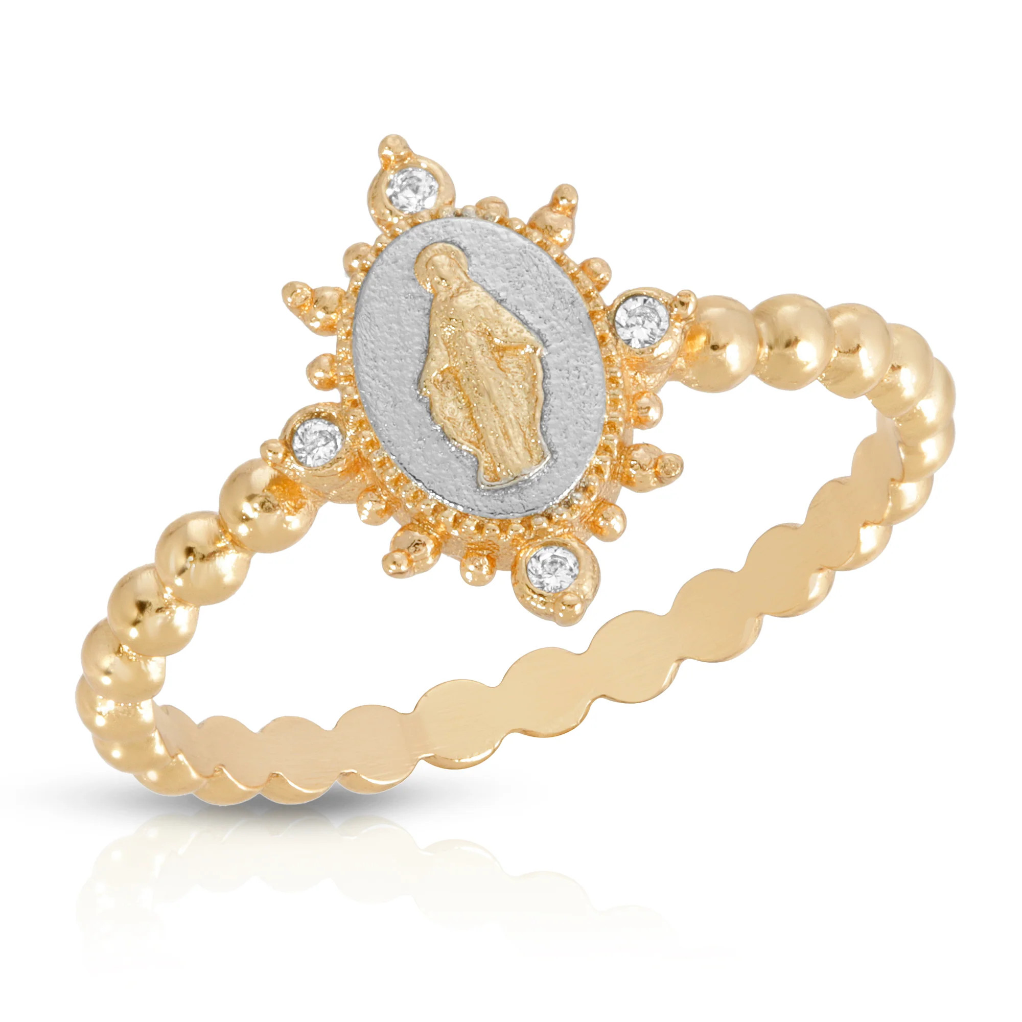 Lady Lourdes Ring in Silver/Gold | Joy Dravecky