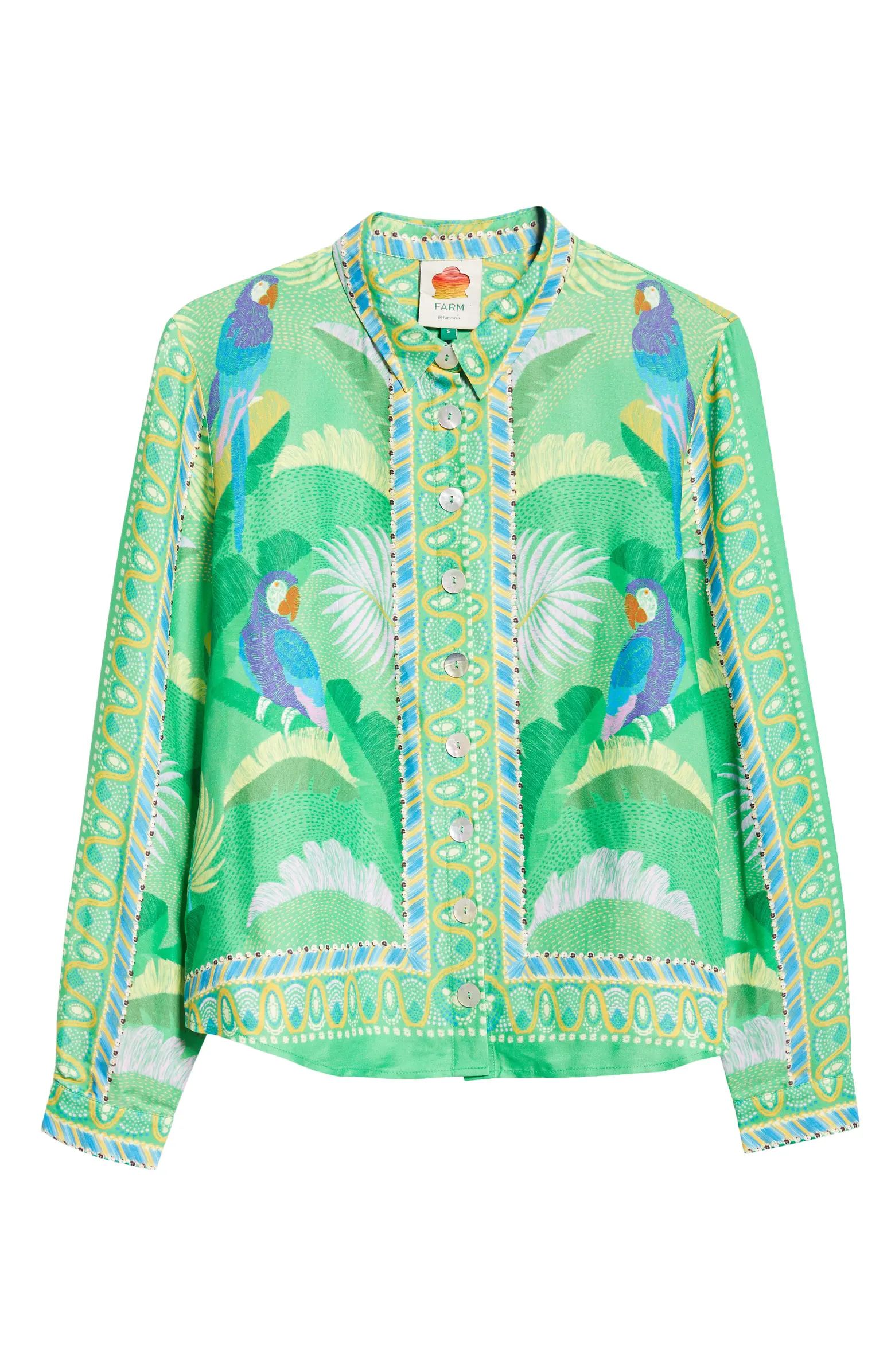 Macaw Scarf Print Button-Up Shirt | Nordstrom