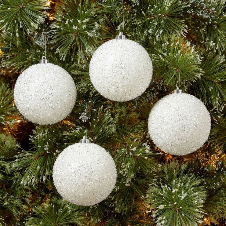 9ct Tinsel Ball Christmas Tree Ornament Set - Wondershop™ | Target