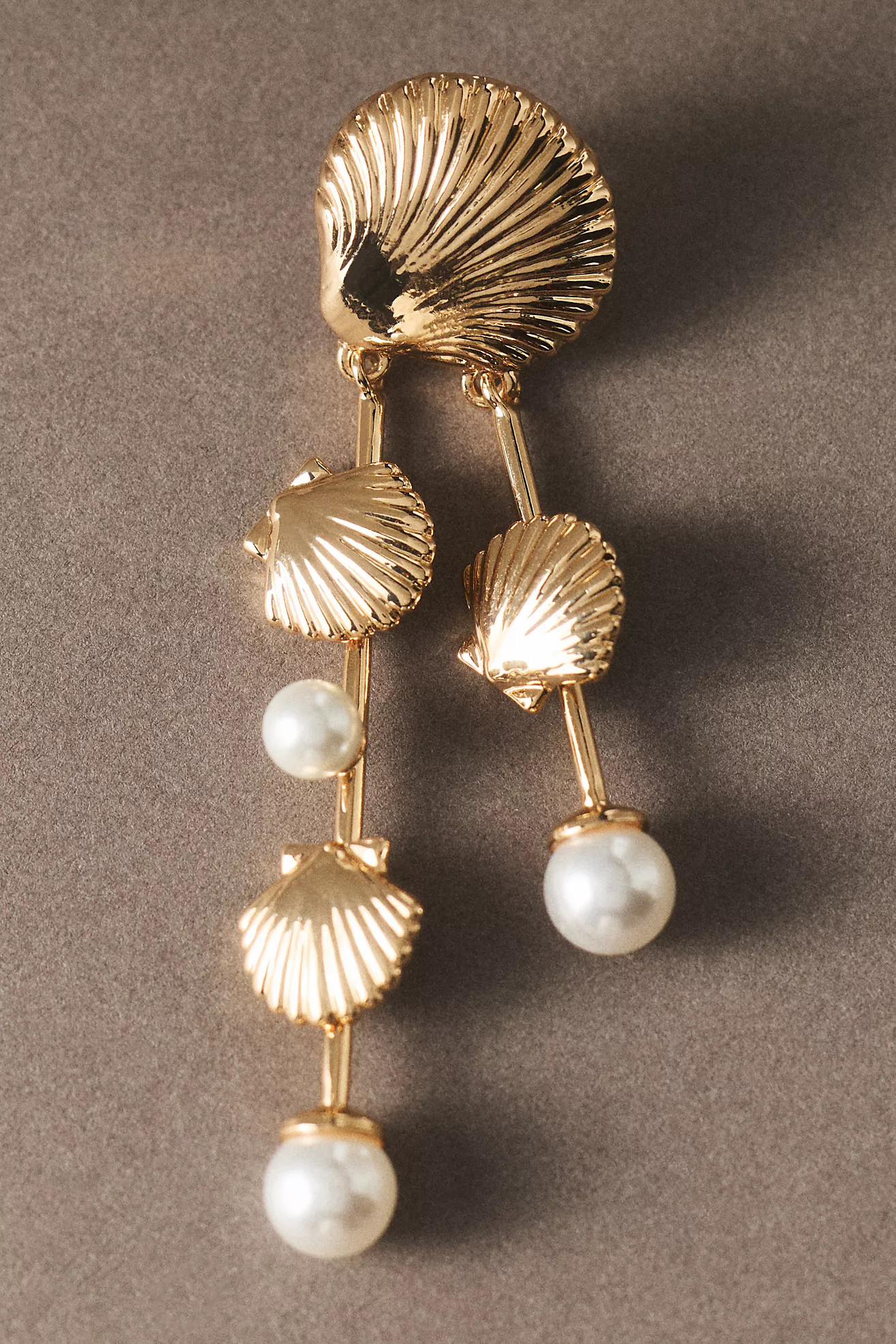 By Anthropologie Shell and Pearl Drop Earrings | Anthropologie (US)
