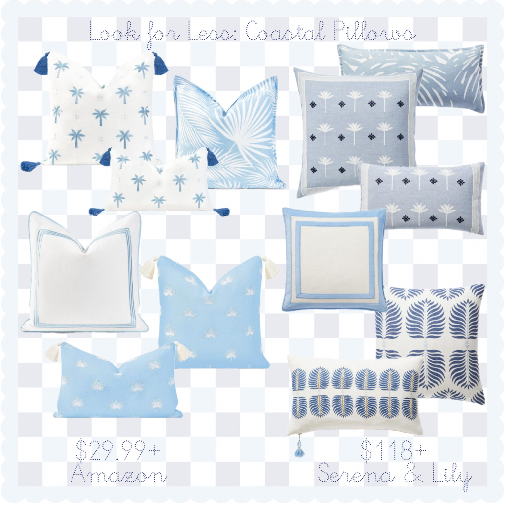 Look for Less: Coastal Pillows inspired by Serena and Lily but available on Amazon for less!

#LTKfindsunder50 #LTKfindsunder100 #LTKhome