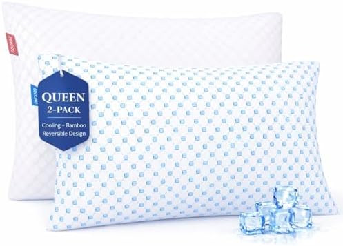 Nestl Cooling Pillows Queen Size Set of 2, Luxury Shredded Memory Foam Pillows for Sleeping 2 Pac... | Amazon (US)