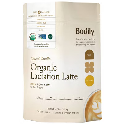 Bodily Organic Vegan Lactation Latte Powder, Lactation Support for Breastfeeding - Spiced Vanilla... | Target