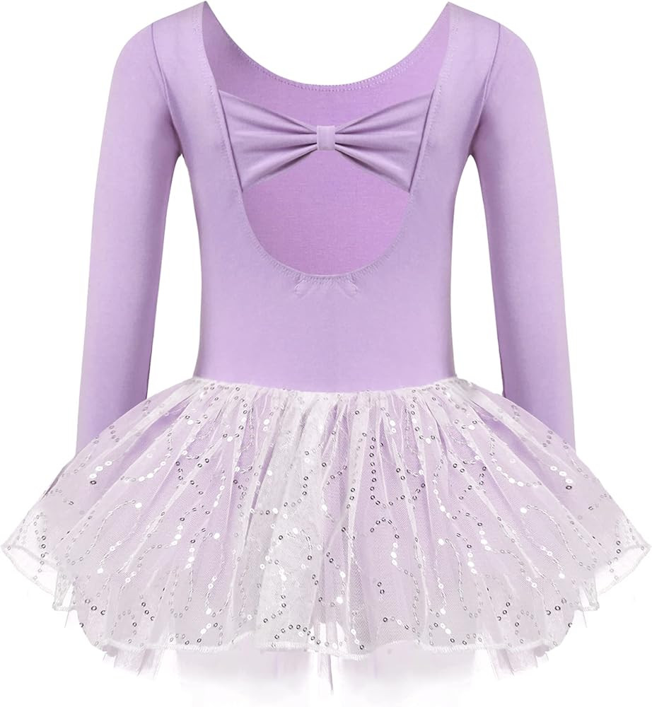 Zaclotre Girls Ballet Long Sleeve Skirted Leotards with Tutus Skirt Dance Dress Ballerina Outfits | Amazon (US)