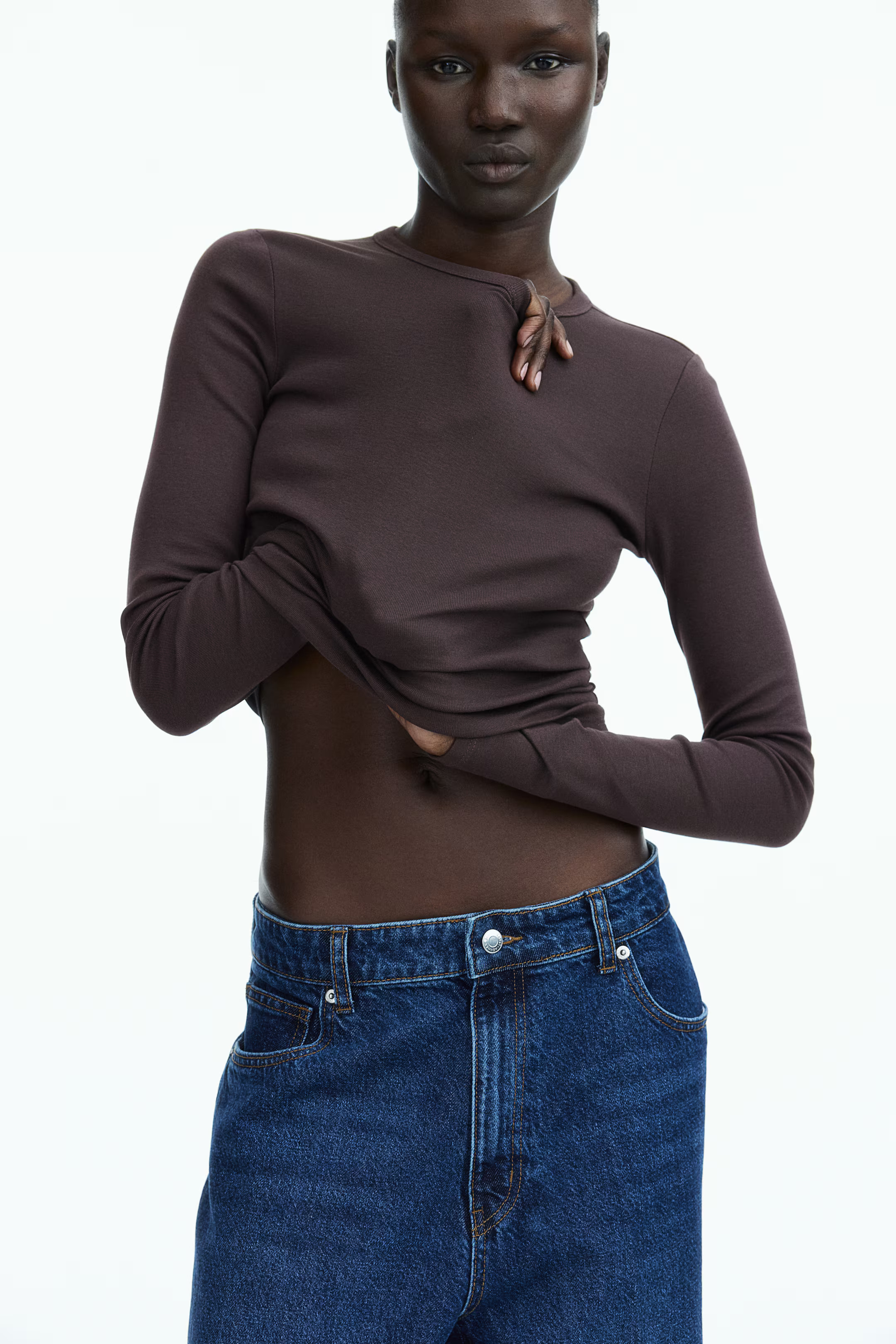 Long-sleeved jersey top | H&M (UK, MY, IN, SG, PH, TW, HK)