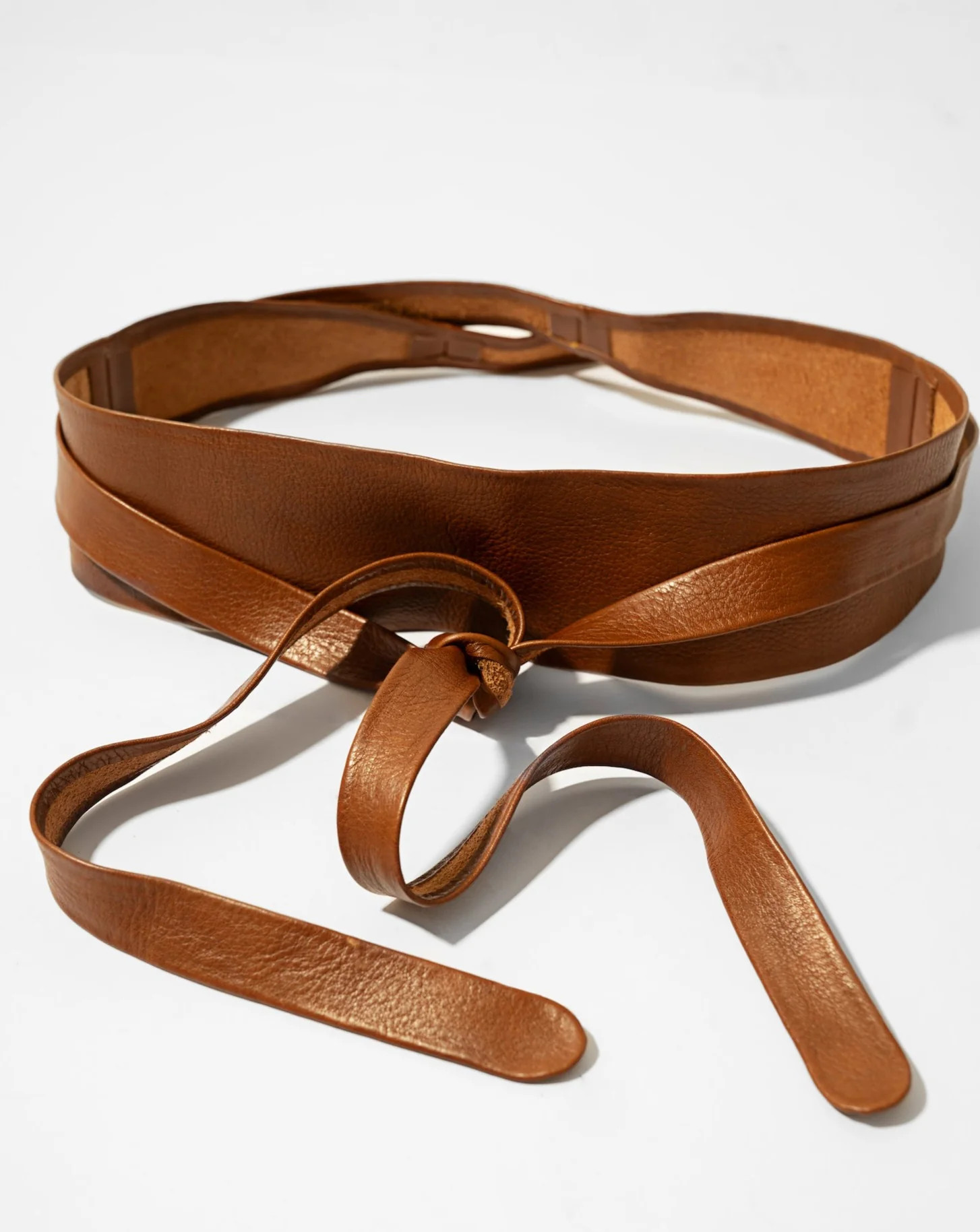 Wrap Leather Belt - Whiskey | ADA Collection