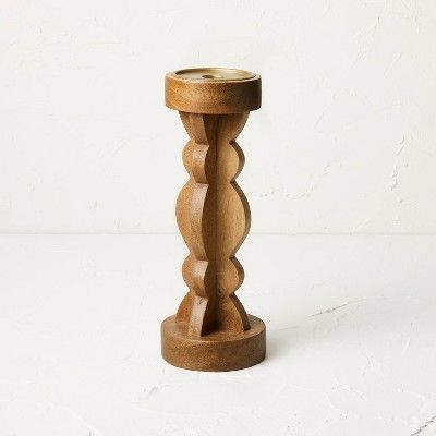 Large Wood Candle Holder - Opalhouse&#8482; designed with Jungalow&#8482; | Target