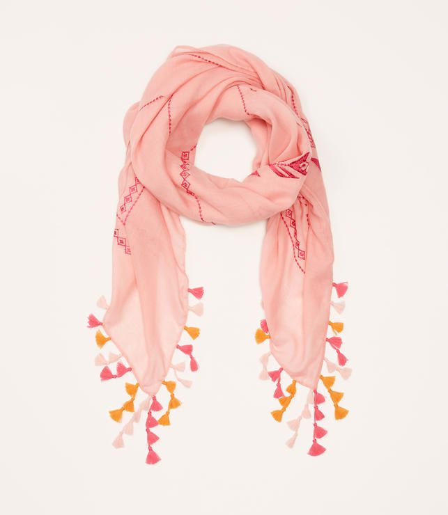 Arrow Embroidered Scarf | Loft