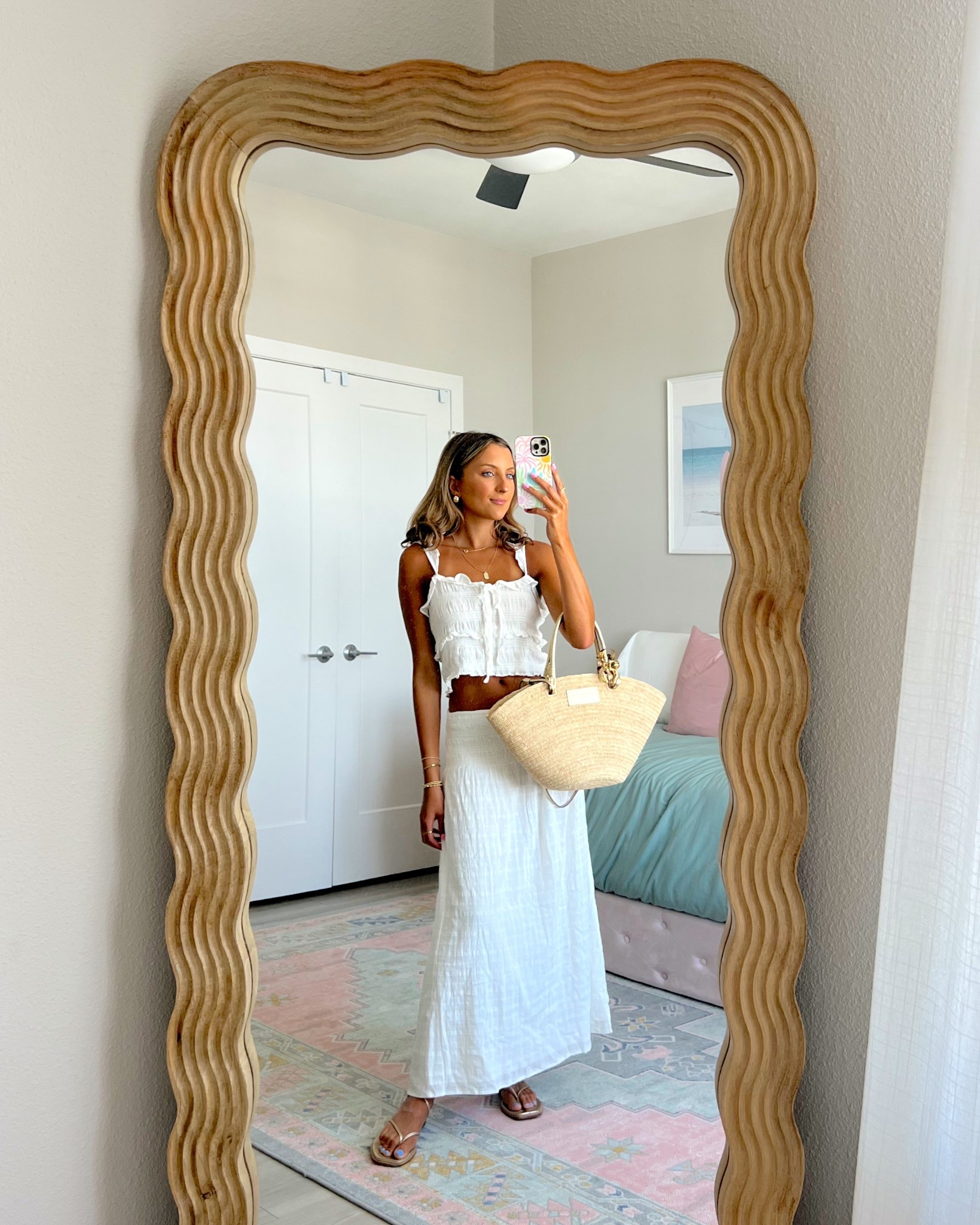 spring outfit idea from American eagle 💐💕 wearing a size XS use code EXTRA35 for an extra 35% off your purchase 