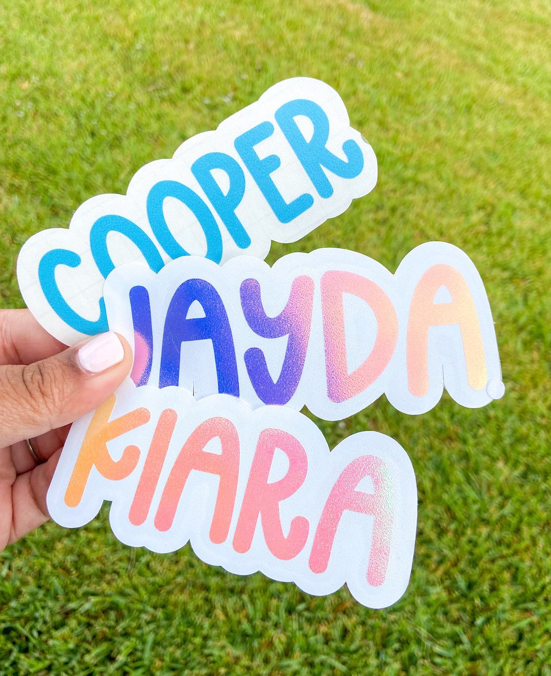 Holographic Name Decal in Jayda Font Vinyl Holographic Name - Etsy | Etsy (US)