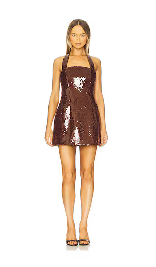 Nevelle Sequin Halter Dress | Revolve Clothing (Global)