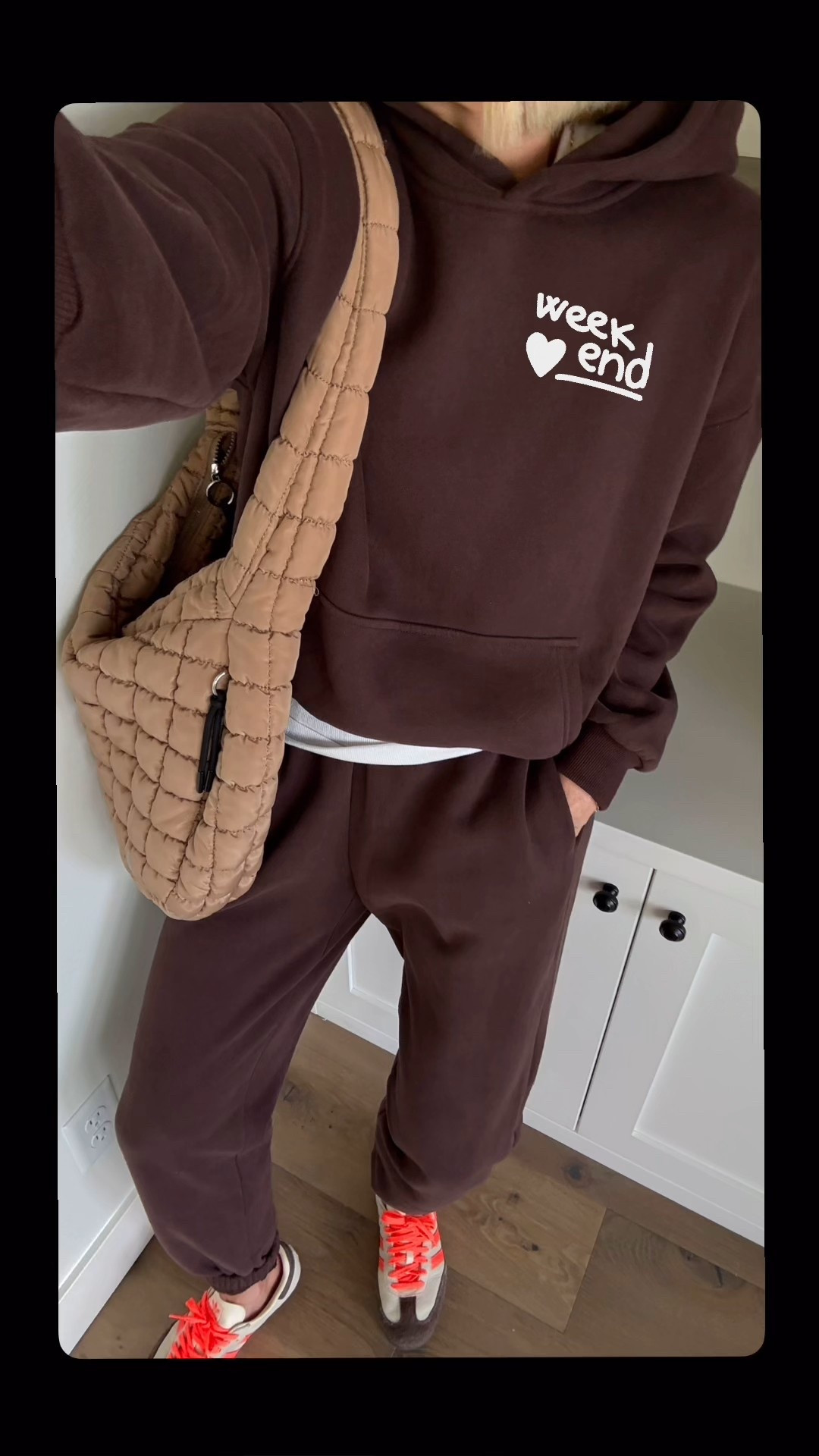 My favorite sweat set now comes in chocolate brown! 
Love this for sports days and causal weekend things in the fall.
A favorite Amazon find👌🏽 fits tts, I’m wearing a medium.
✨ try rolling the cuff of your joggers— a simple style tip that makes you feel more chic in your sweats!


#LTKGiftGuide #LTKOver40 #LTKSeasonal