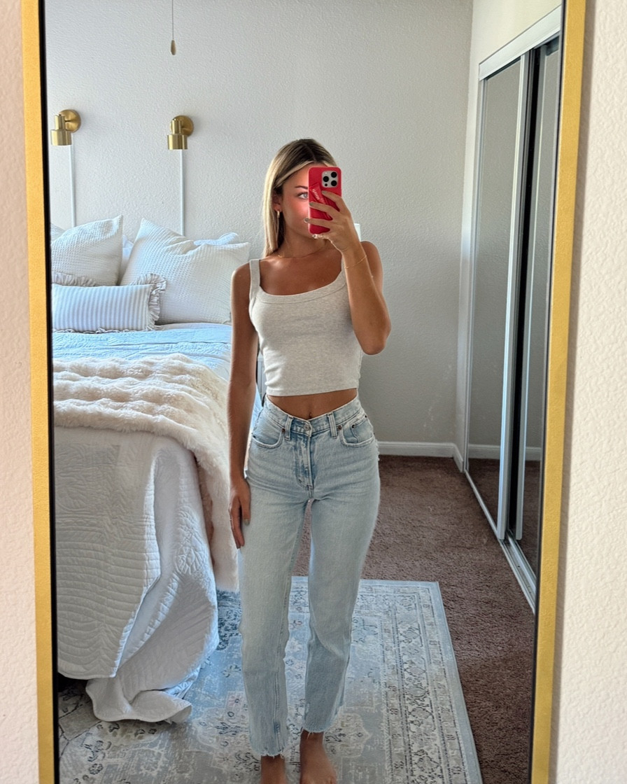 the BEST jeans ever!! i am wearing a size 00 short in the color “light”🫶🏼

#LTKStyleTip #LTKFindsUnder100 #LTKSaleAlert