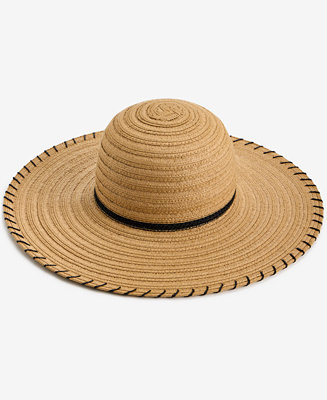 Textured Stripe Floppy Hat | Macy's
