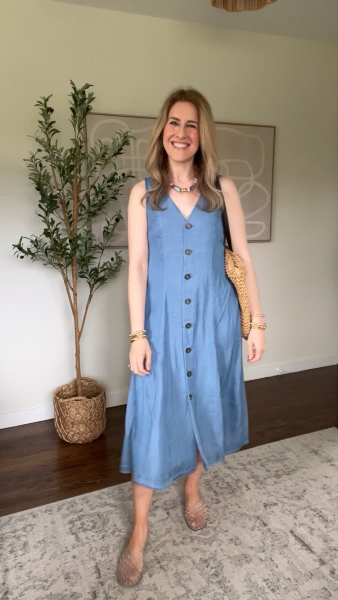 Walmart midi dress with buttons, pockets, fit is true to size, I’m in a small. Love this one. A little low cut but not a dealbreaker! #walmartfashion

#LTKOver40
