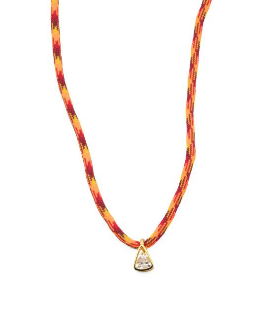 Crystal Pendant Orange Cord Necklace | TJ Maxx