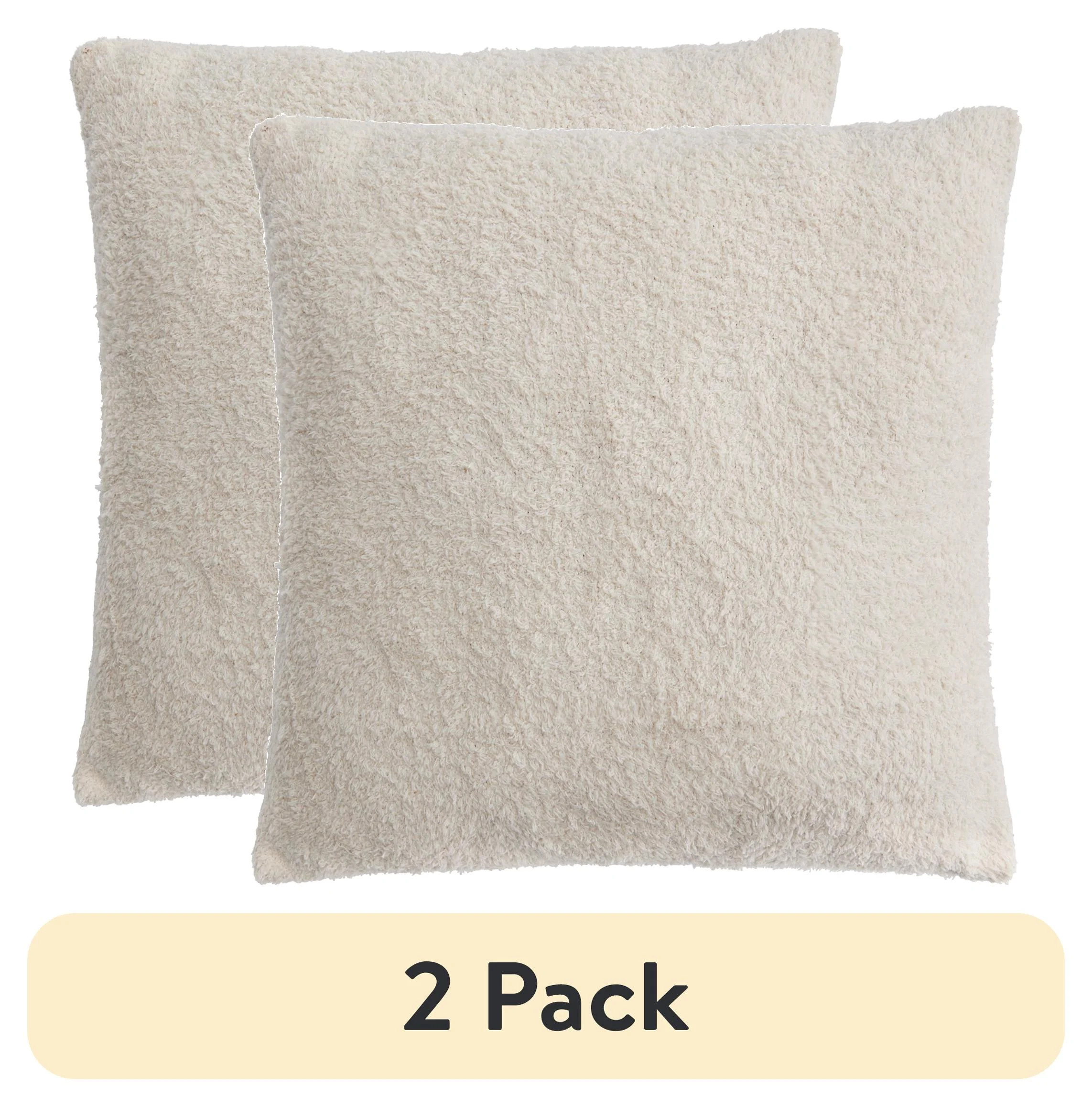 (2 pack) Better Homes & Gardens 20" x 20" Cozy Knit Decorative Pillow, Papyrus Beige, (1 Count), ... | Walmart (US)