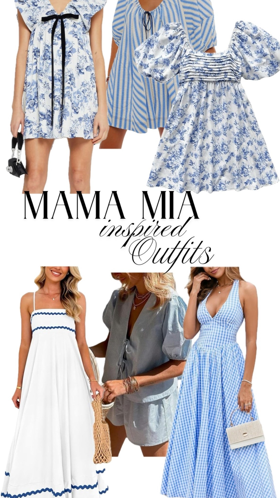 Mama Mia inspired outfits! 
Summer fits, blue maxi dresses, maxi dresses, summer dresses 

#LTKParties #LTKSaleAlert #LTKSeasonal