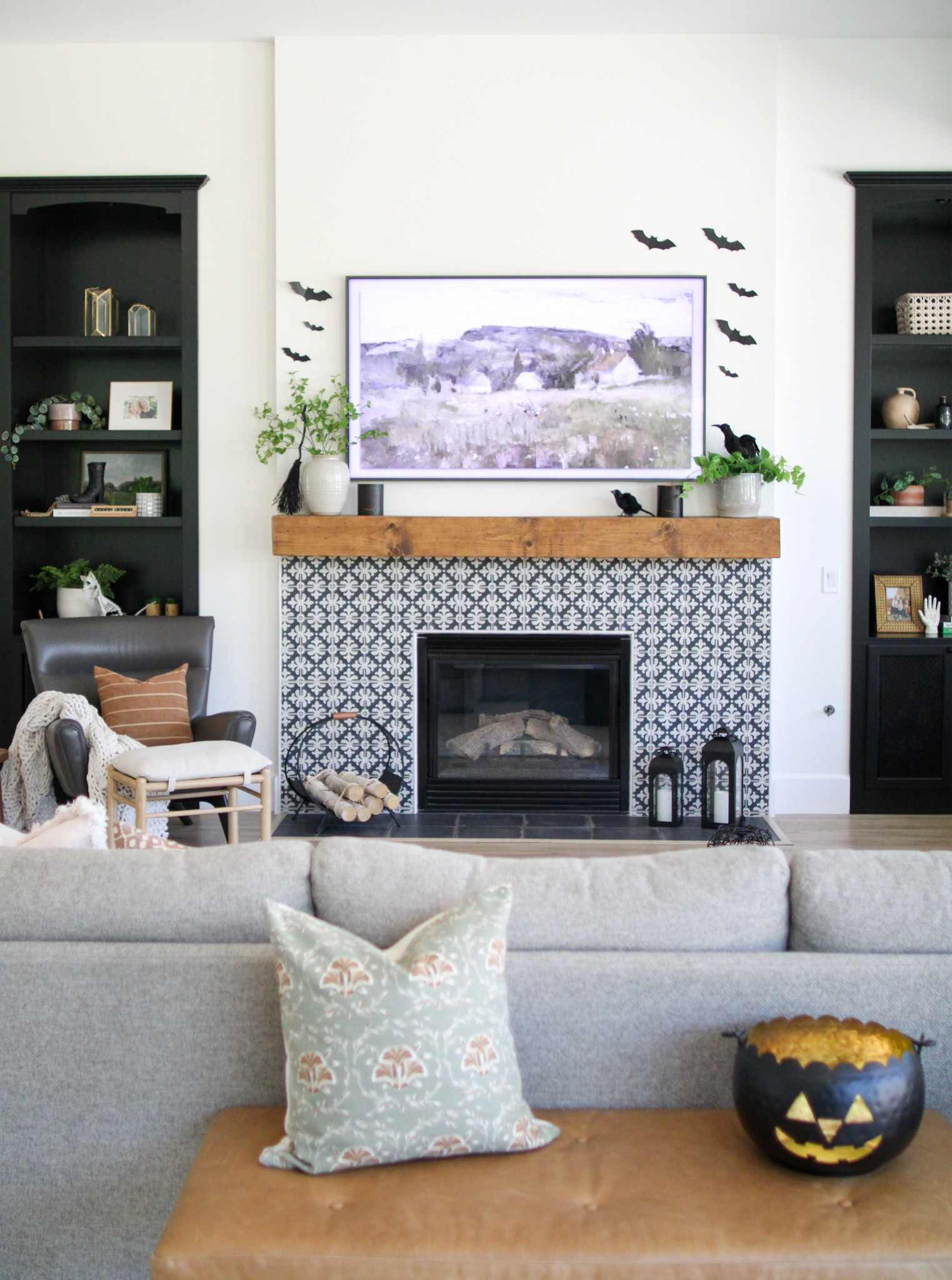 Halloween mantel styling 
Bat decor
Crow decor


#LTKSeasonal #LTKHalloween #LTKhome