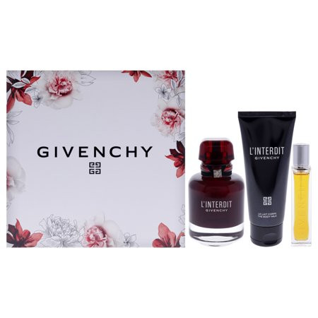 LInterdit by Givenchy for Women - 3 Pc Gift Set 2.7oz EDP Rouge Spray 0.42oz EDP Spray 2.5oz Body Milk | Walmart (US)