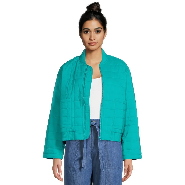 The Get Women’s Cropped Bomber Jacket | Walmart (US)