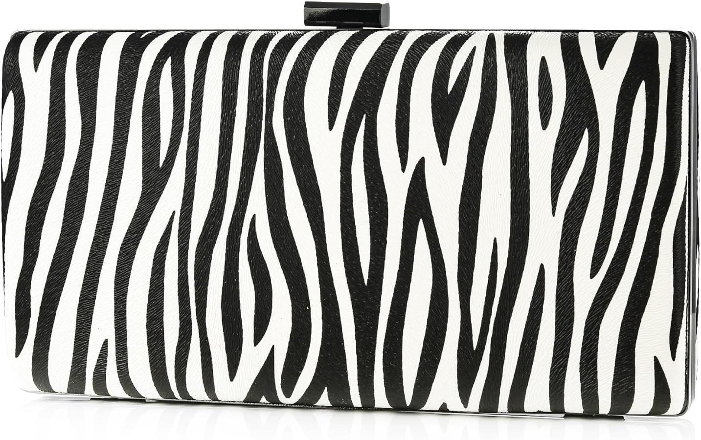 Women Evening Clutch Purse Zebra Print PU Leather Shoulder Crossbody Bag With Detachable Chain Fo... | Amazon (US)