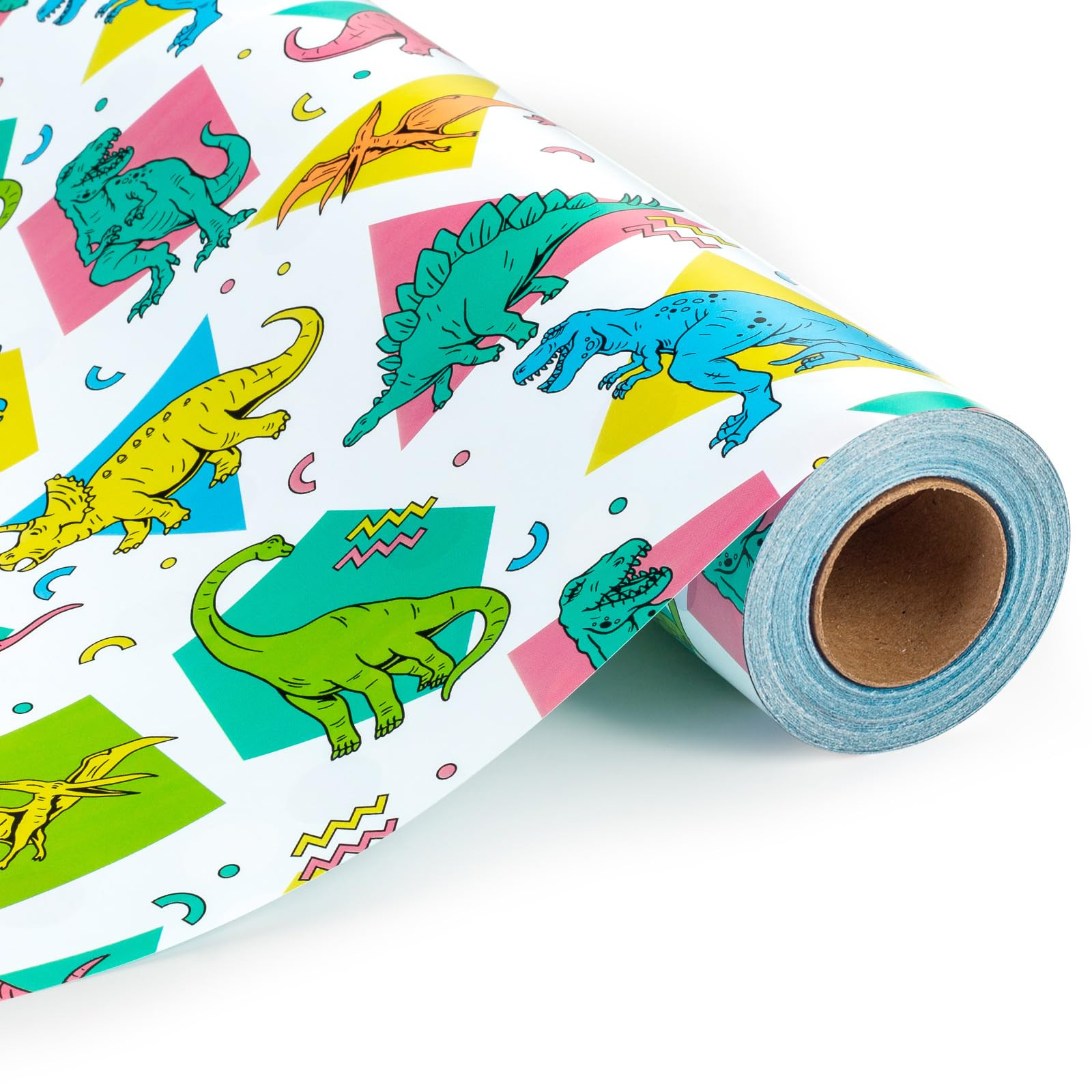 MAYPLUSS Dinosaur Wrapping Paper for Boy, 17 Inch x 33 Feet Dino Gift Wrap for Birthday Kids Baby... | Amazon (US)