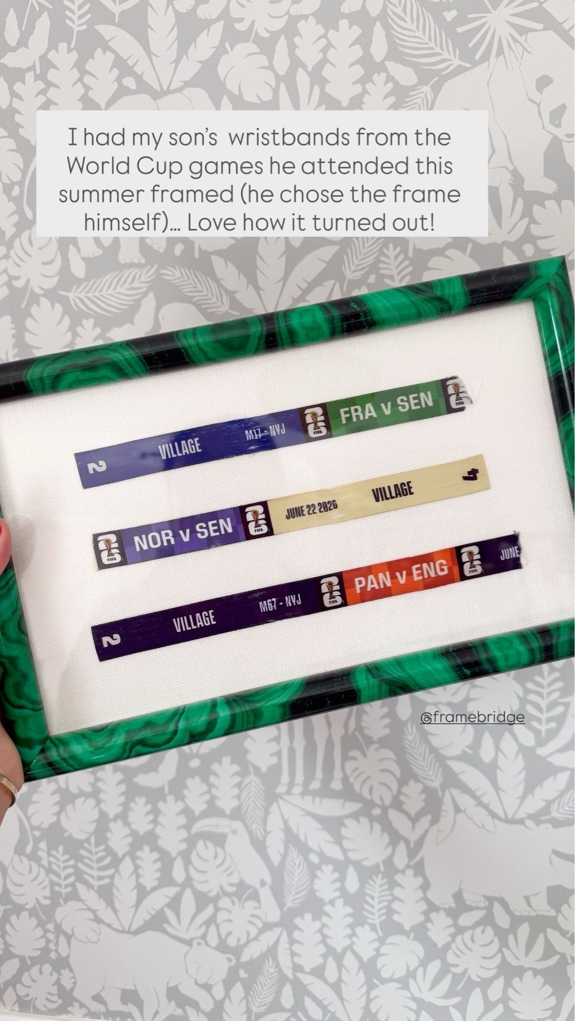 FrameBridge makes it so easy to frame anything! I brought my sons World Cup wristbands in, he chose a frame and a linen mat, and it was ready 2 weeks later 🙌🏻

#LTKHome #LTKKids #LTKdayinmylife