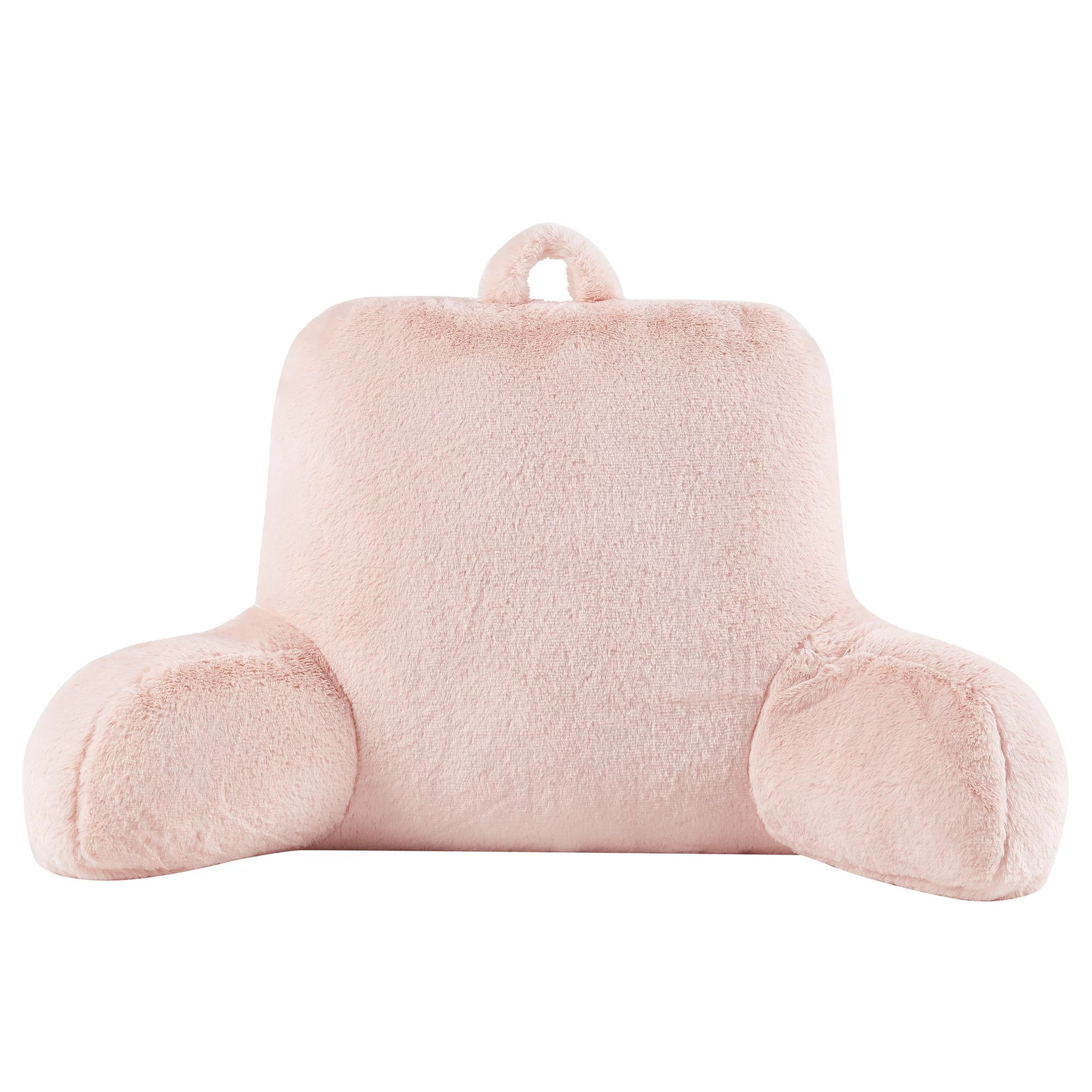 Mainstays Faux Fur Plush Bedrest Pillow, Specialty Size, Peach Pink, 1 Piece - Walmart.com | Walmart (US)