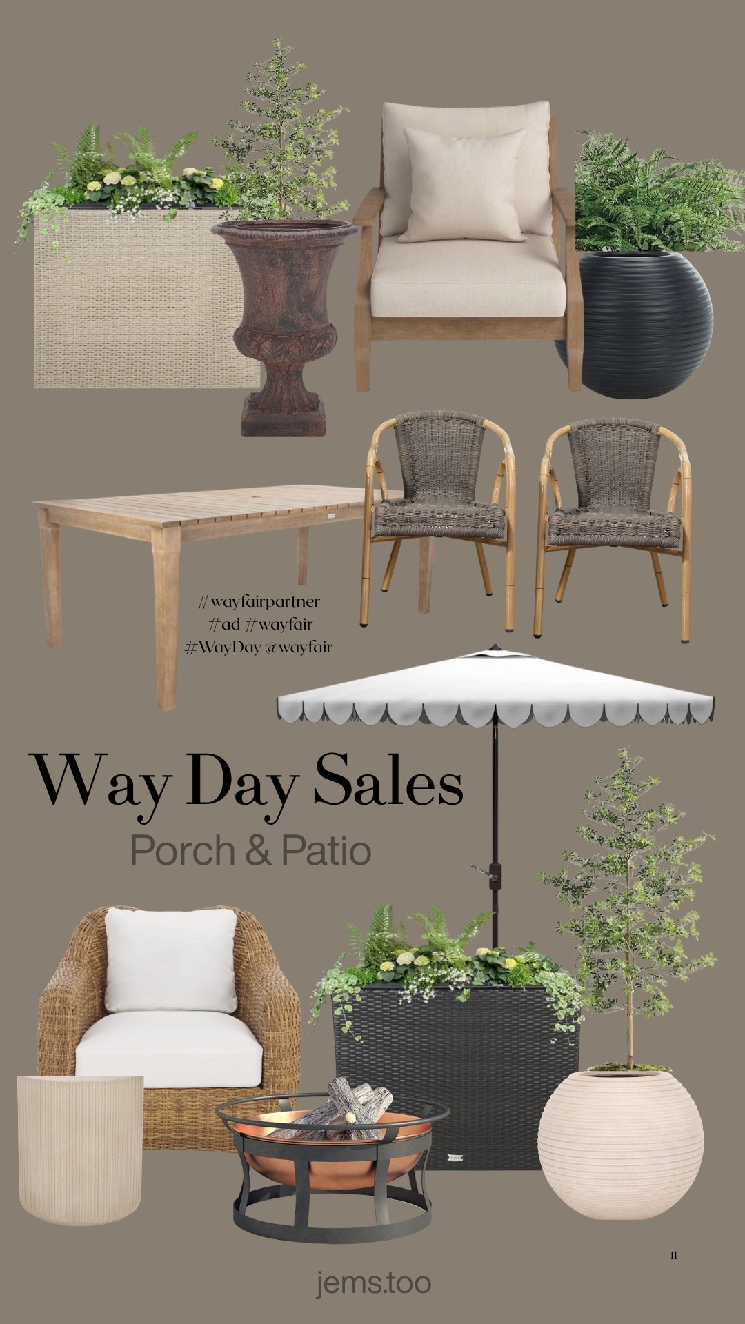 Way Day is finally live. One of the biggest sales of the year from @Wayfair  and it’s the perfect time to upgrade your porch and patio for less
Porch and patio pieces are marked down across the board right now, with so many finds that make your space look high-end and pulled together without a full remodel.
You don’t want to miss this-up to 80% off plus free shipping, and the best pieces are already going fast.
#wayfairpartner
 #ad #wayfair #WayDay
