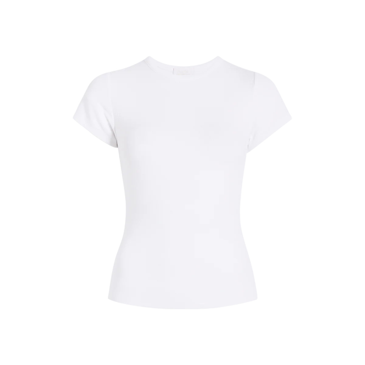 Slinky Rib Tee | White | Nuuds US