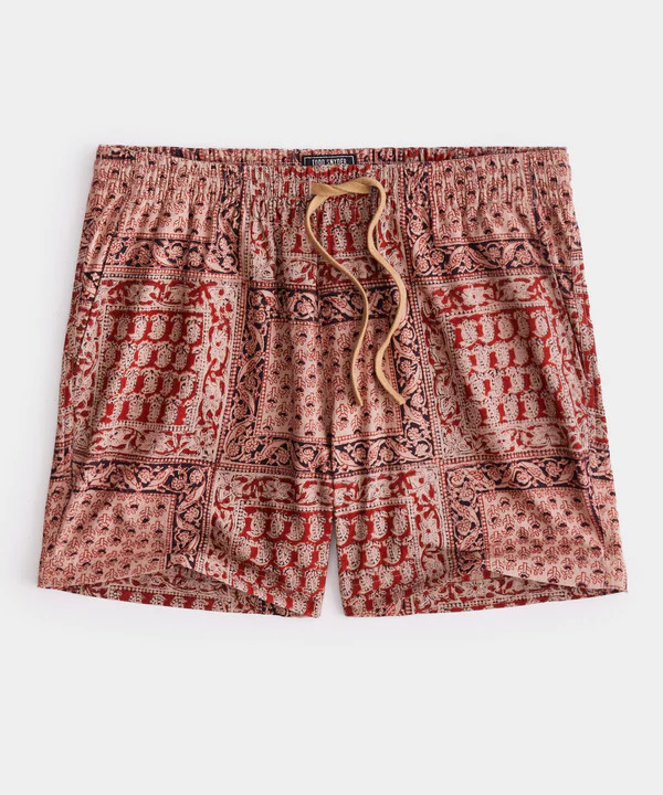 5" Weekend Short in Red Square Kalamkari | Todd Snyder