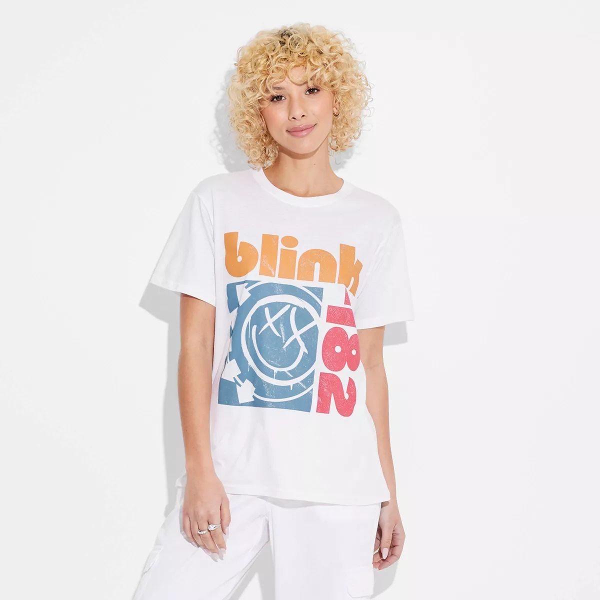 Women's Blink 182 Short Sleeve Graphic T-Shirt - White | Target