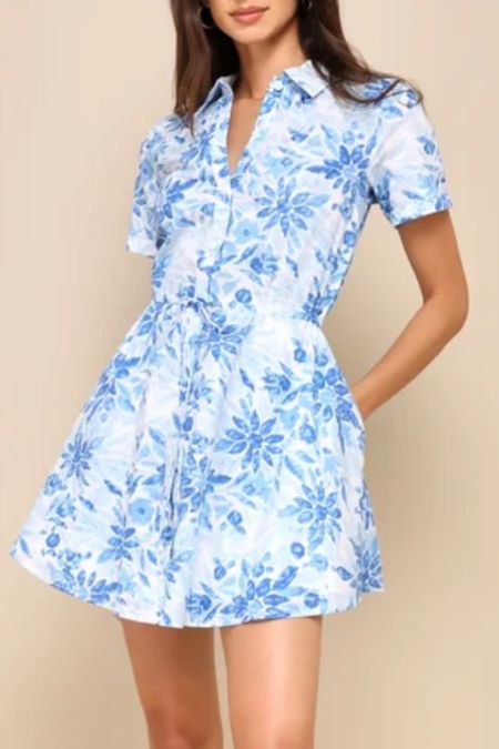 Adorable blue and white spring mini dress with pockets 

#LTKstyletip #LTKSeasonal #LTKworkwear