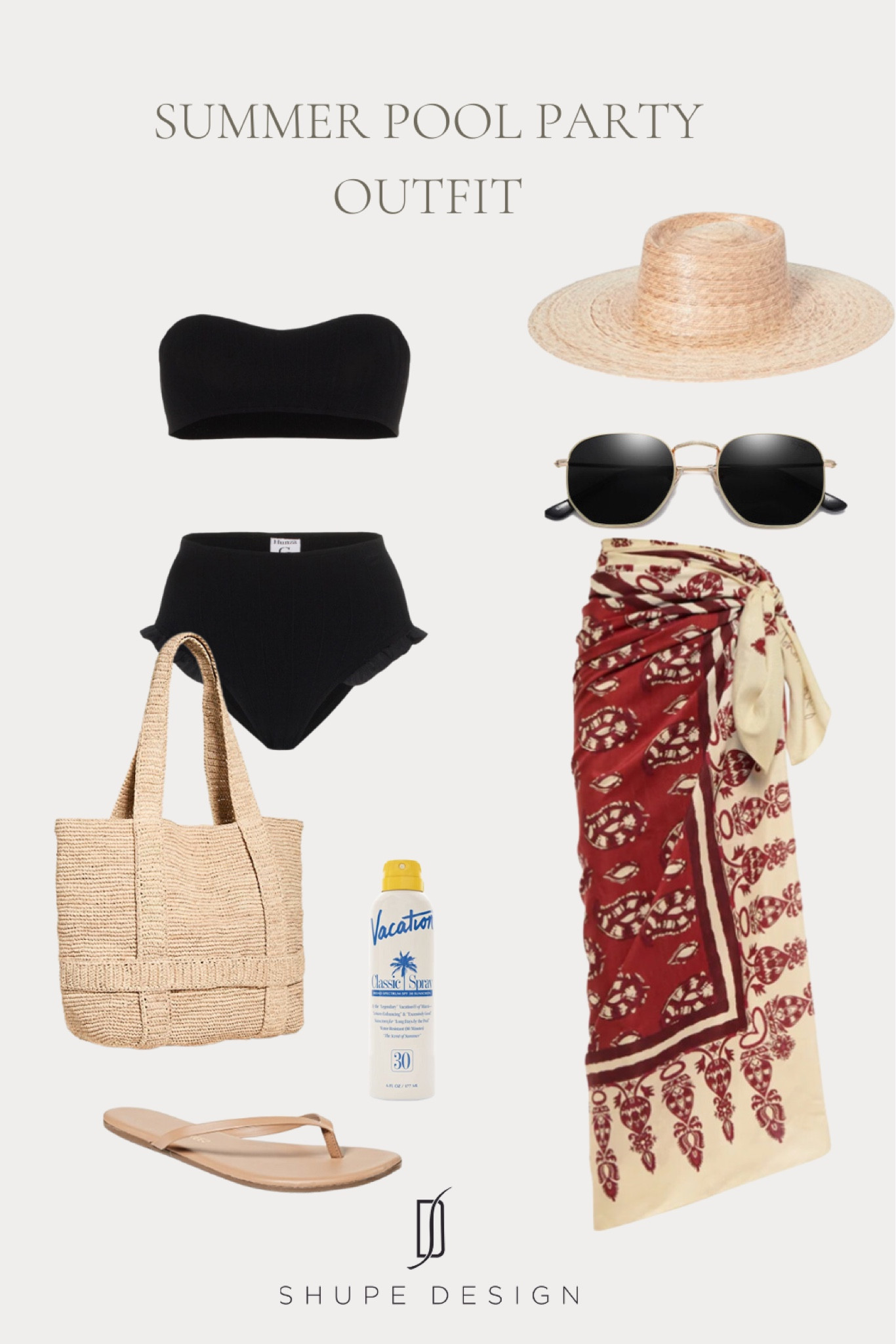 Chic and easy outfit inspo for a pool or beach day in the summer | pool party outfit | beach day | vacation outfit | European vacation | coastal | OOTD | Johanna Ortiz | Hunza G | Hat Attack | Amazon | Tkees | the best sandals | resort wear

#LTKFind #LTKtravel #LTKstyletip