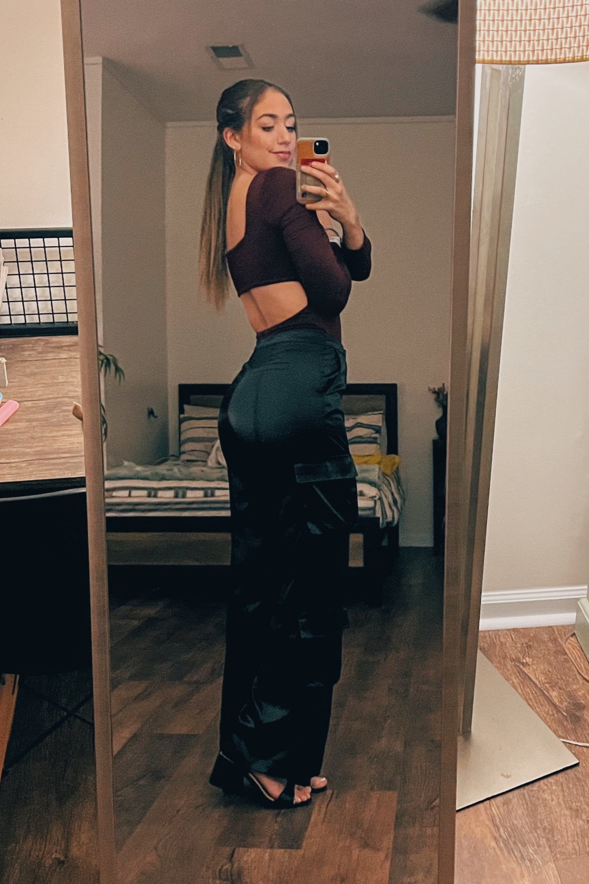 The best black leather pants! I love the pockets paired with the burgundy body suit! 

#LTKHoliday #LTKunder50 #LTKstyletip