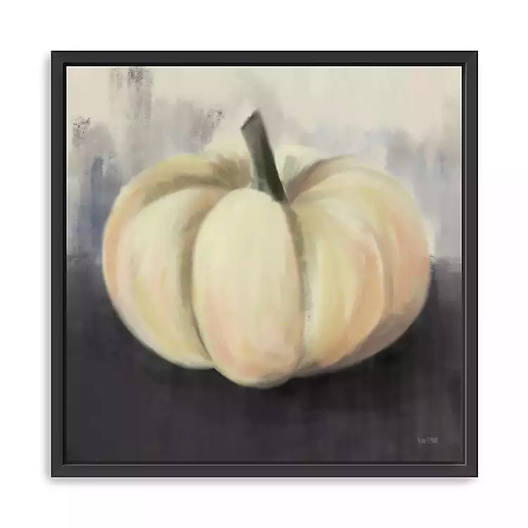 White Pumpkin Framed Giclee Canvas Art Print | Kirkland's Home
