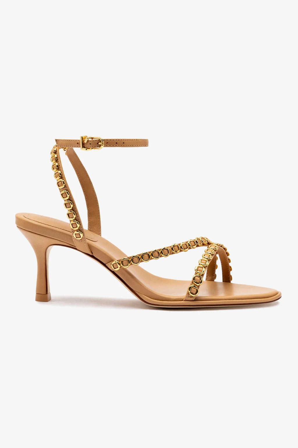 Milanina Mini Sandal In Tan Leather | Larroude