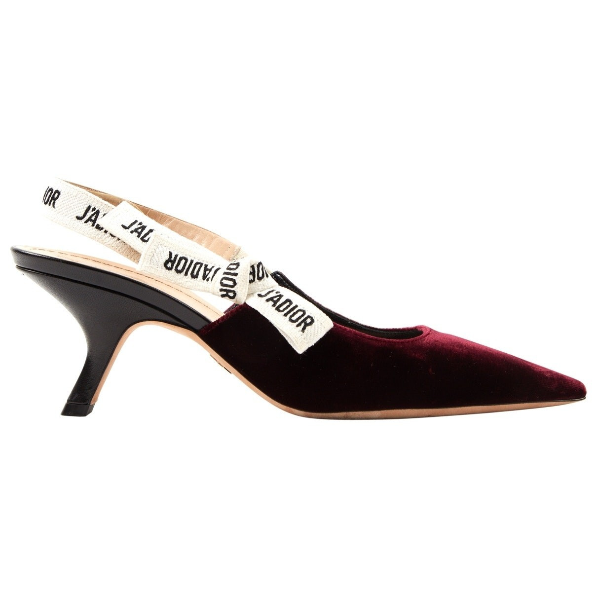 Christian Dior Burgundy Velvet Heels for Women 39 EU | Vestiaire Collective (Global)