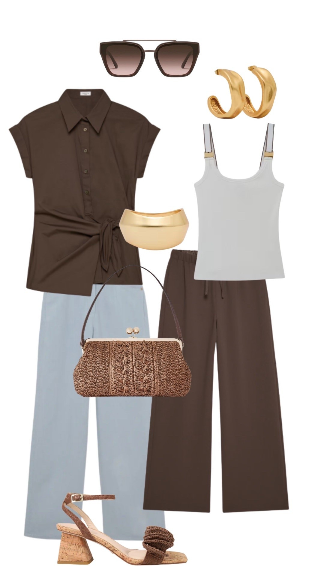 Summer outfit ideas with this cool cocoa color.  The clutch is a great find!!   Like if you agree

#LTKootd #LTKTravel #LTKdayinmylife